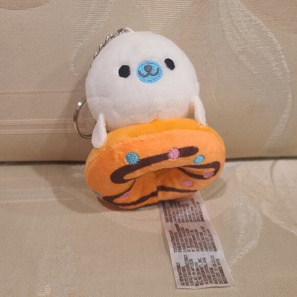 San-x Mamegoma Doughnut Keychain - Picture 1 of 4